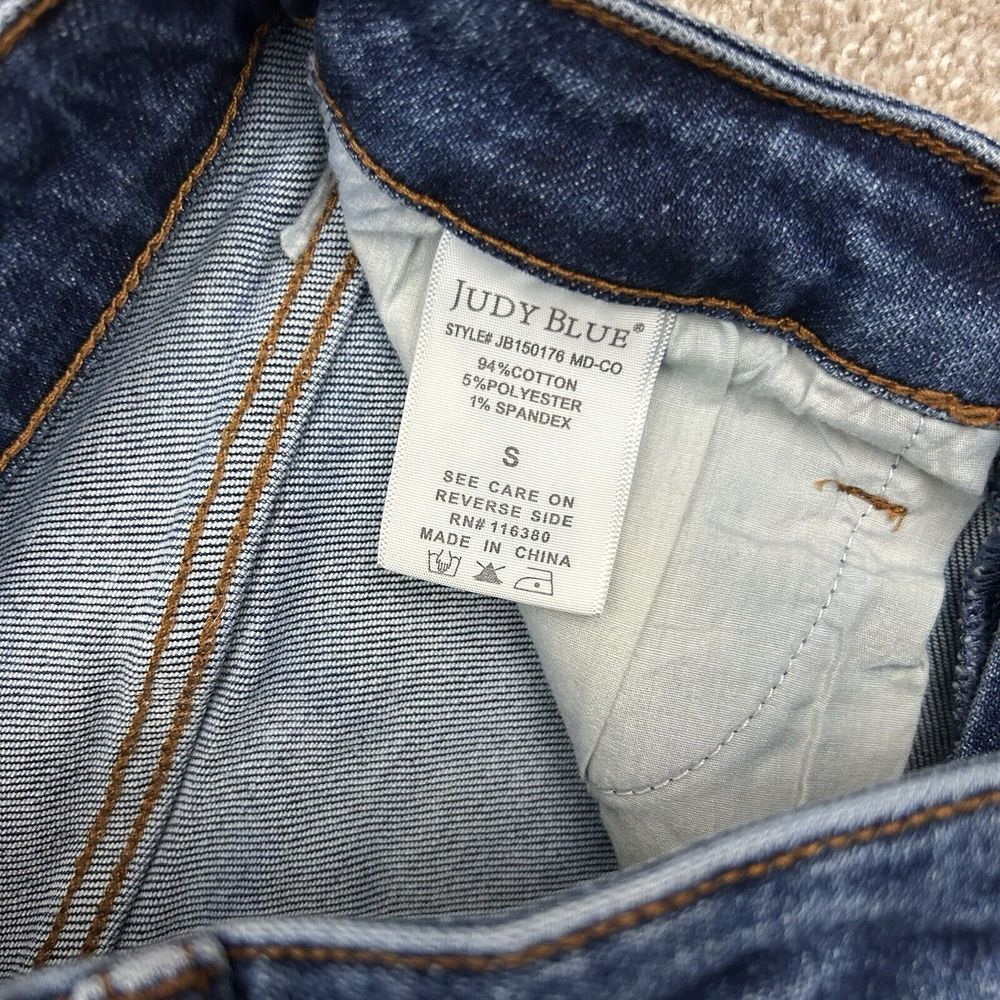 Judy Blue Women's Size Small Blue Denim Jean Shorts Stretchy EUC - Picture 4 of 10